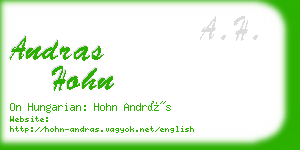 andras hohn business card